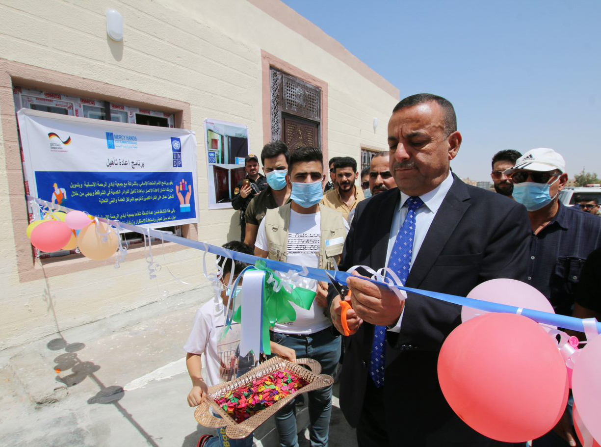 Supply and deliver fifty (50) tablets to Mercy Hands Office in Shirqat or Baiji – Salah Aldin Governorate  : Providing furniture and outdoor spaces as part of CfW activity in Shirqat and Baiji .
